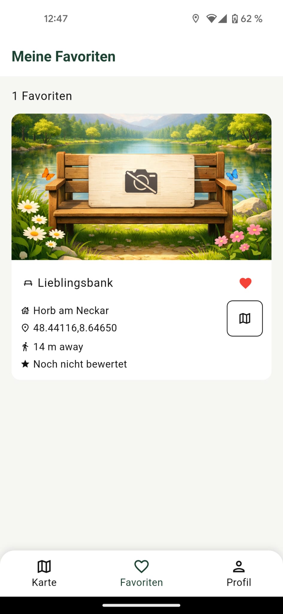 Favoriten im Light Mode
