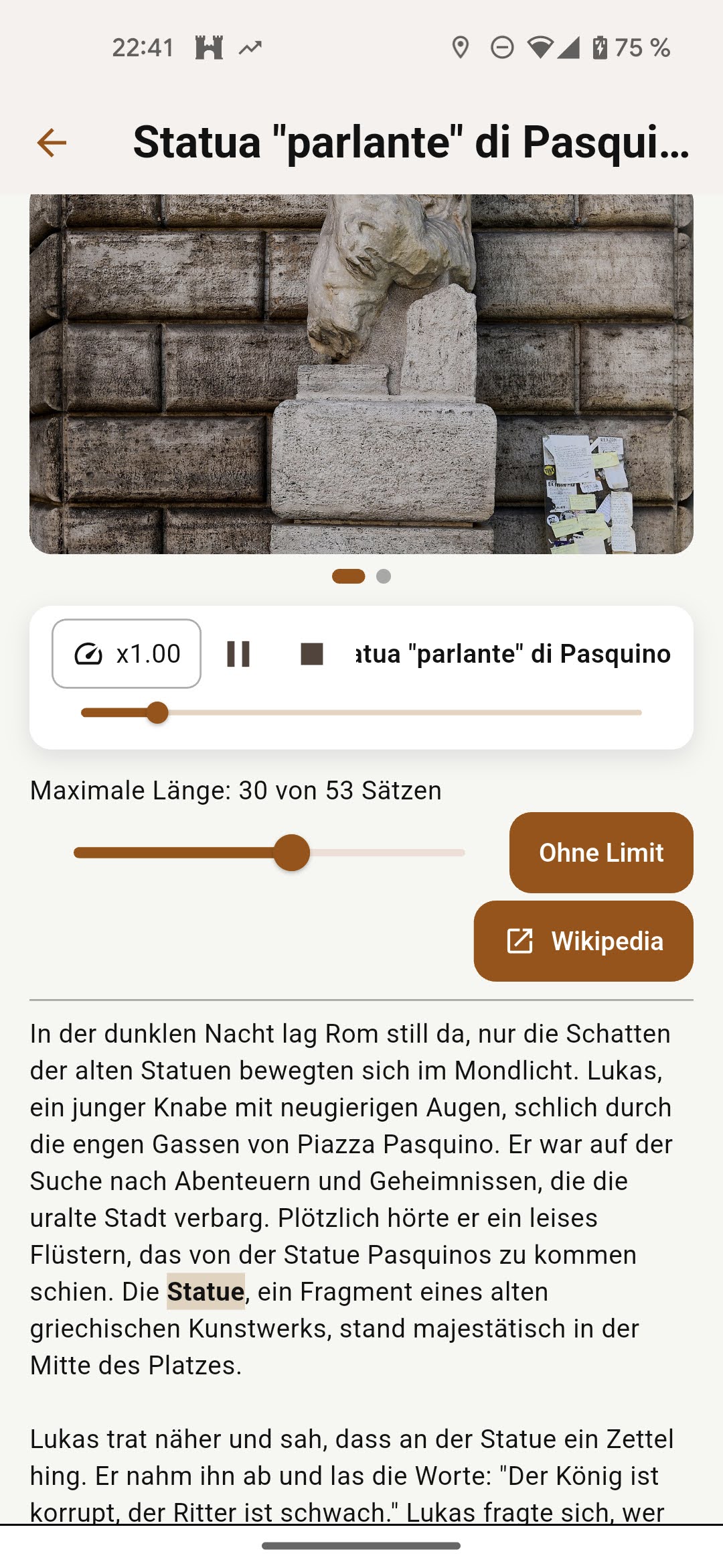 Detailansicht im Light Mode